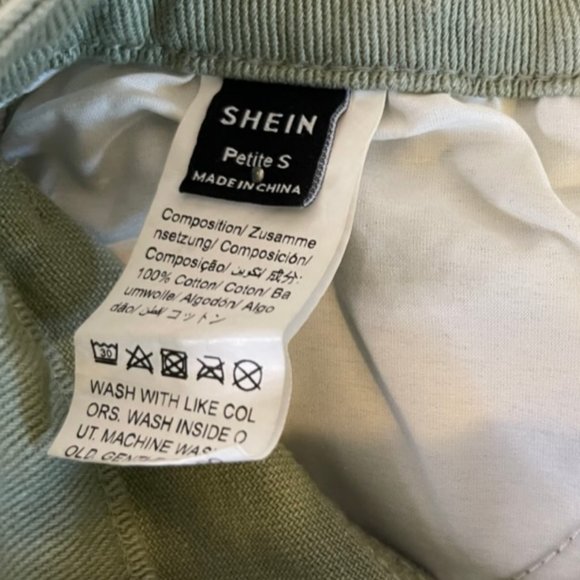 NWOT Shein Army Green High Waist Straight Leg 5 Pocket Jeans Size PS/ 6P - Picture 4 of 7